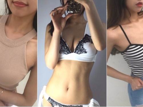 神秘老闆娘用身體「上架」新品，窒息感的「渾圓美胸」，每張姿勢都好勾引人…