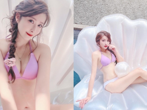 珍珠美人魚「莉莉安Lillian」大秀白嫩玉腿，中路一開「雙峰填滿牛奶海」！