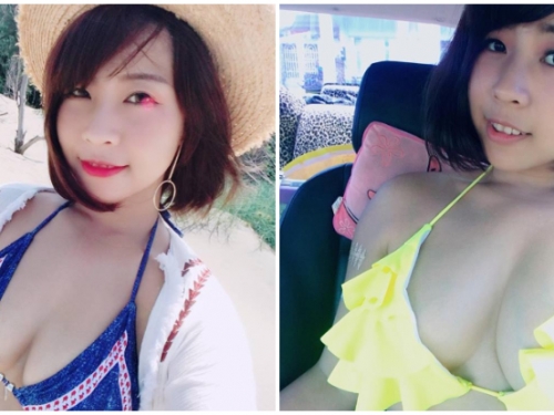 「超豪邁巨乳」解放！正妹「蜜汁Ü娜」歐美系狂野身材，穿上比基尼後也太養眼！