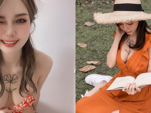 台俄混血正妹「古榕榕」爆乳踏青！超犯規「G級雪乳」半露，網友：好想一起野餐！
