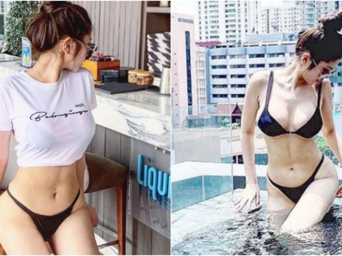 性感美尻意圖使人瘋狂！超火辣比基尼高衩小褲褲「美臀肉肉」現形！