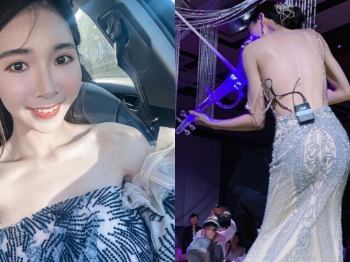 長腿美胸正妹小提琴手「Honey」，清秀甜美神似朴敏英，火辣身材裸背演出也不怕！