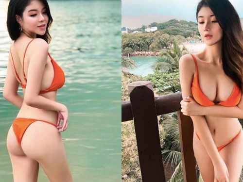 度假區驚見火辣深溝妹「Jasmine」，超優質美乳視覺好驚人！