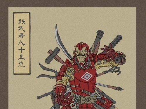 太帥了！日本「浮世繪版」復仇者聯盟，鋼鐵人變身鐵武士！