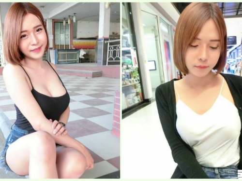 路邊驚見「美乳大胸美女」E奶視角好狂野！極致挑逗的「飽滿畫面」太犯規啦…