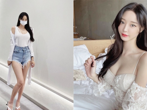 正妹老闆娘「示範淺色低胸裝」，「凹凸有致的曲線」讓人著迷！