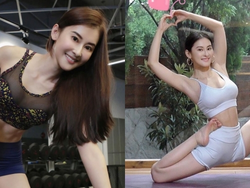 根本小張柏芝！「瑜珈女神」奶大腰細身體超軟Ｑ，還能懸空一字馬！