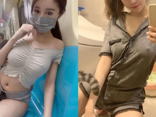 捷運上驚見「兇猛正妹」，原來在家也放送所有「乳香角度」