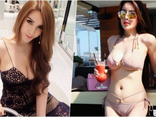 精品店「爆乳貴婦」身材超猛！到海邊大秀三點式比基尼「渾圓水滴奶」！