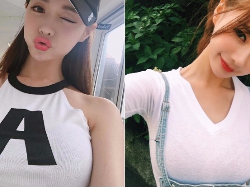 網拍老闆娘爆乳上陣！超級「乳量爆發」胸前字母被撐開！網呼：不科學…
