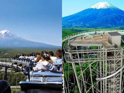 離天國最近距離？日本遊樂園建設「富士山」無扶手空中步道，一旁還有雲霄飛車呼嘯而過