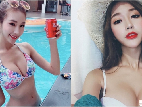 師大高材生正妹「美乳炸出」！性感比基尼暗藏「波濤洶湧」畫面好撩人！