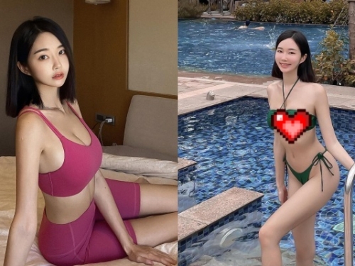 音樂系女神「黃上晏」比基尼現身泳池畔！「南半球」包不住畫面辣翻