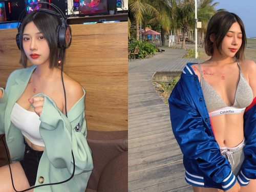 中路單挑！網咖出沒短髮女大生「Helen」，火辣平口裝波濤洶湧！