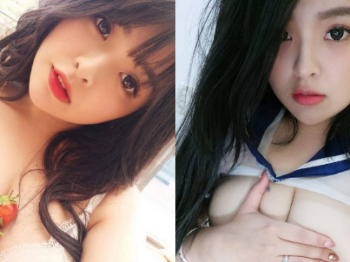 草莓尬奶奶！軟嫩萌妹自稱「性感肉彈情人」　深溝夾住草莓增添奶味！
