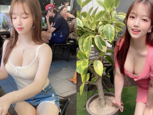 清純吃貨女孩「爆乳吃燒烤」，雪白肌膚＋Ｓ型曲線網友讚爆！