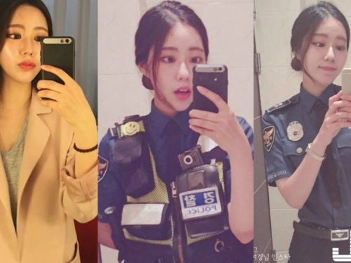 天阿！「正妹女警」逆天顏值連電視台都搶著拍，畫面曝光犯罪率攀升讓人憂…