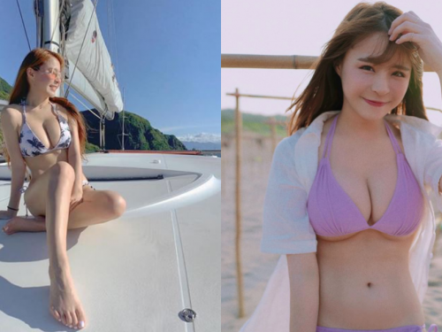美景配美人！呆萌女神「元元」火辣出海龜山島，牛奶湖上大秀 I 字深溝