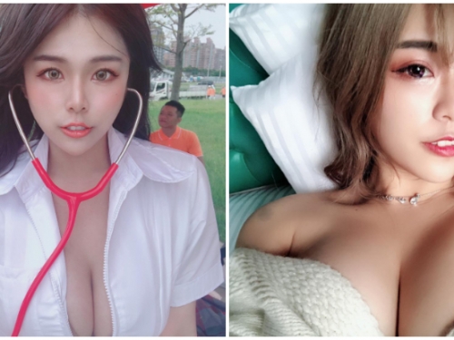 「巨乳正妹」Teresa變身小護士要幫你檢查，畫面太刺激心臟病都快發作了！
