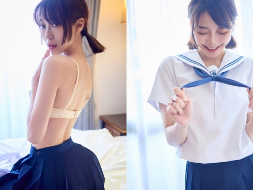 和教授開房的「超美乳制服美少女」，放課後的「裸身挑逗」太火辣...