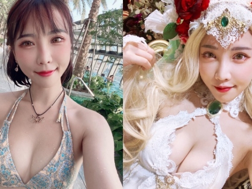 變大了？YouTuber「咪妃」化身雅典娜曝「深溝辣照」！網驚：這乳量有點反常
