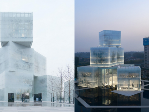神秘又微妙的視野！冬奧最新建築半透明「冰晶」登場，九顆冰塊相互疊加 透涼清脆感