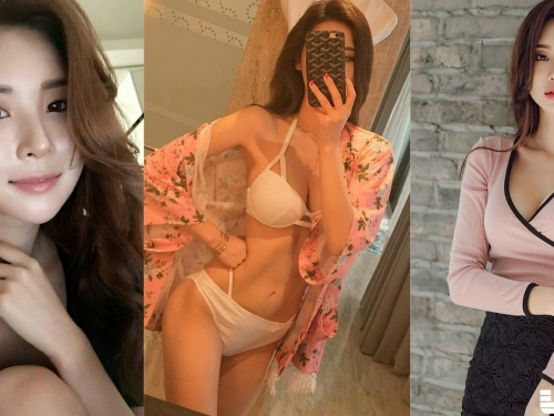 「裸色緊身衣」太貼，「乳線」明顯猛猛der！側乳差點整個溢出…