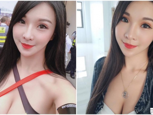 SG小芯「氣質長髮」好有親切感，展場「火辣造型」正翻了！