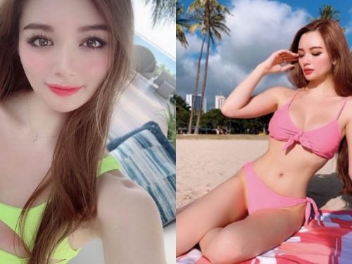 混血辣妹Ami「放送誘人深溝」，海灘曬美乳辣暈遊客！