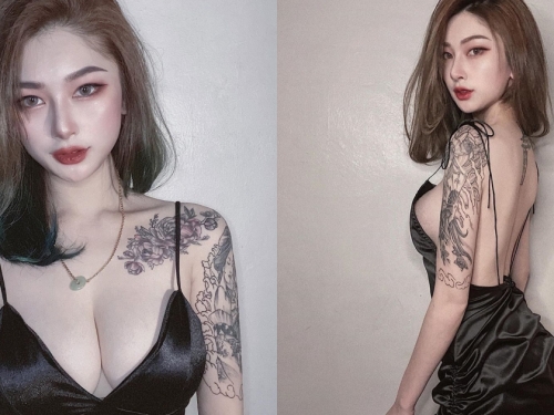 裙子設計太猛！大馬辣妹「ellena」側乳美背露出，兇猛白皙「Ｓ曲線」忍不住想敬禮