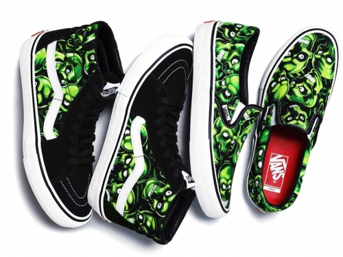 Supreme x Vans骷髏經典高筒SK8-Hi、懶人鞋今日釋出！穿搭一雙就夠吸睛