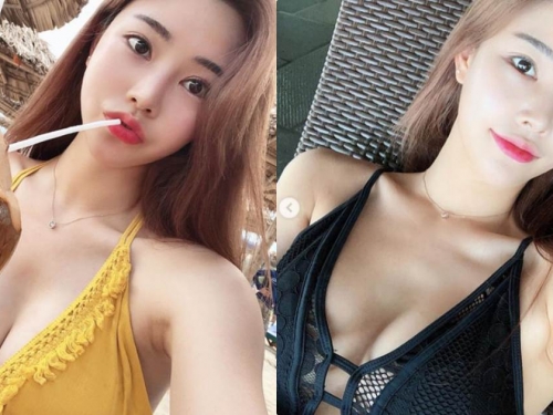 氣質正妹debon「暗藏豐滿深溝」，喝椰子汁放送「渾圓美乳」！