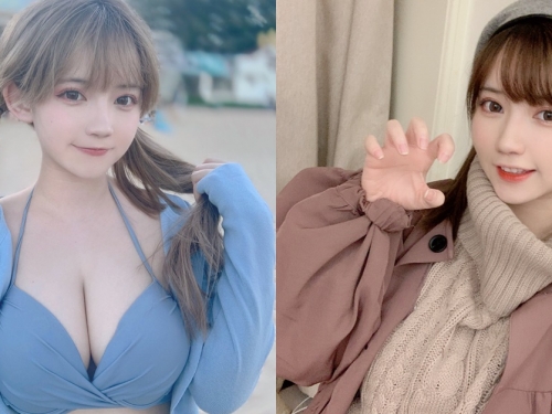 比基尼撐爆！雙馬尾萌系Coser「鯊魚SAME」沙灘解放「渾圓巨乳」讓人把持不住啦！