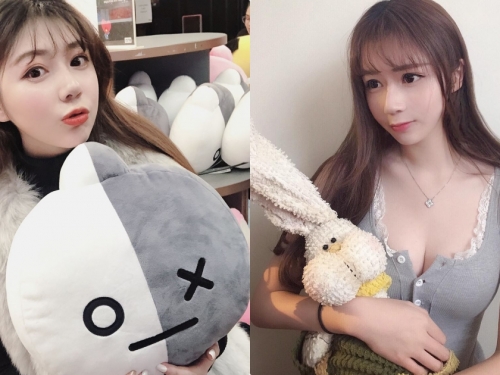 解開扣子！可愛萌妹「嫩乳蹦出」，胸前白皙畫面好誘人！