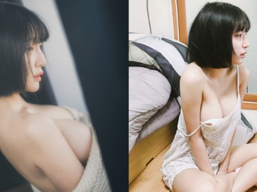 D奶小隻馬細肩帶下滑「白嫩美乳」險些掉出　兩座「高聳奶峰」太性感！