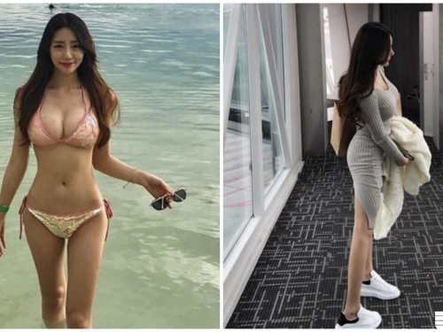 九頭身正妹海邊解放「渾圓巨乳」！「兇猛奶量」看了口水狂流啊！
