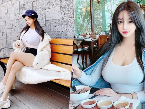 最胸的客人！烤肉店「超火辣九頭身正妹」，用餐的渾圓視角好犯規！
