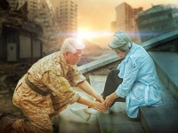 81 歲爺爺模仿《太陽的後裔》拍婚紗照　網友感動：太浪漫了！