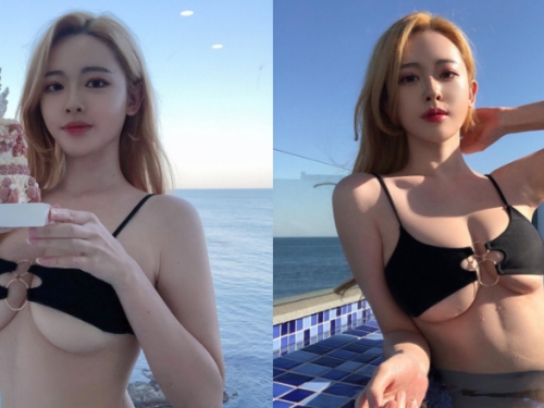 這個生日祝福太有誠意！韓國「巨乳小姐姐」露南半球火辣慶生