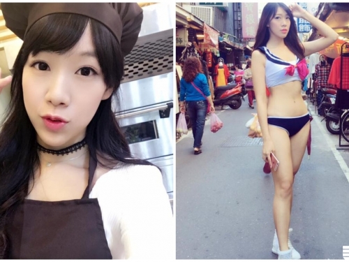 菜市場驚見「超殺美戰士」！傲人辣腿超修長，還有著性感美胸！
