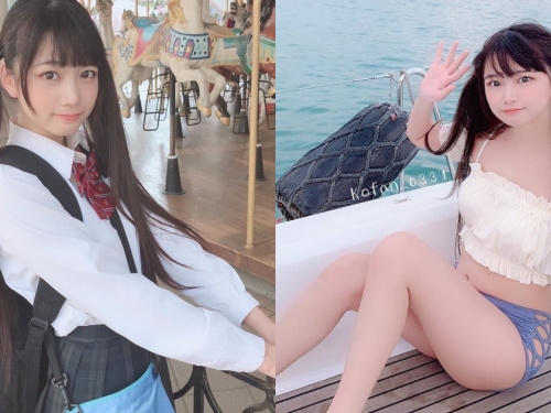 甜美系萌妹「可凡」實穿18R交換禮物！粉紅蕾絲小褲褲露出白白一片～