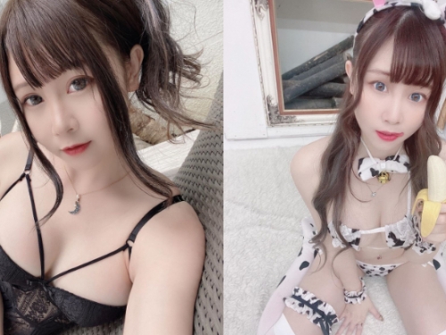 香蕉就該這樣吃！百變甜心「小林兒」掏出渾圓大美奶，源源不絕的鮮乳讓人大飽一頓！