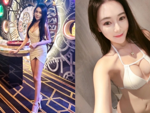 「超美荷官」大秀「乳香加玉腿」，姿態超撩小賭怡情趁現在