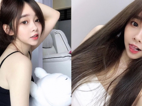 戀愛了！清純萌妹子「大秀白皙美肌」，「小背心辣照」讓人怦然心動！