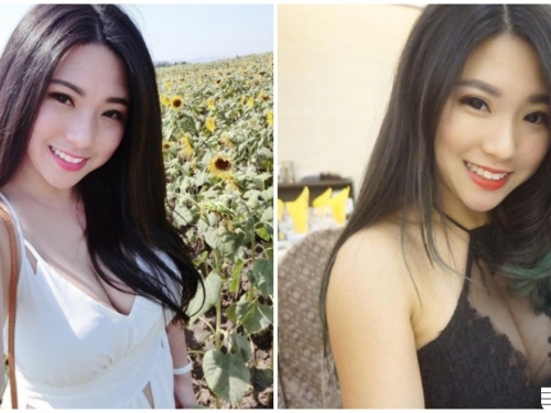 氣質超甜美的雪乳正妹！「露美胸賞花」遊客都被電暈！