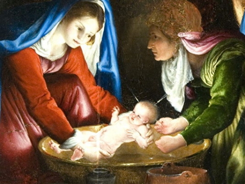 這幅文藝復興時期的作品《耶穌誕生》雖不是最精彩的名作，但卻是這類題材中獨一無二...
