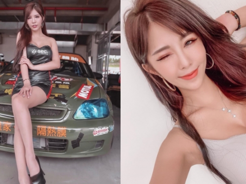 還有乳香！長腿正妹「高萱Kimmy」凹凸美體太辣眼，呼之欲出的大長輩讓司機甘拜裙下！
