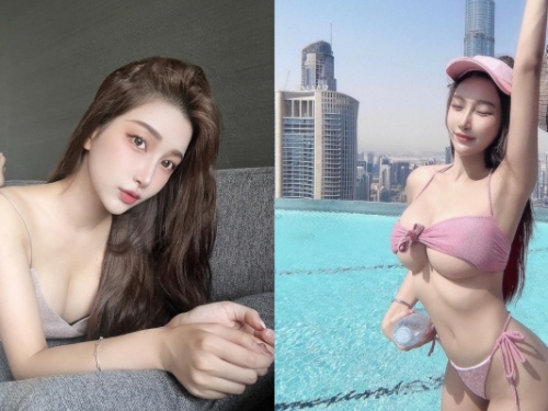 一飛到杜拜就大解禁！美乳正妹「娜娜米」比基尼蹦出「渾圓南半球」辣翻