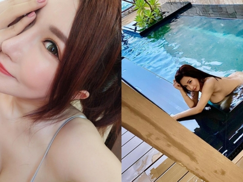 不可以放大！「巨乳奶油妹」Maggie辣po光溜溜泡湯照，姣好美體引人注目！