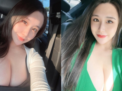 巨乳健身教練「孫孫」胸前不科學腫脹　穿低胸快要掉出來
